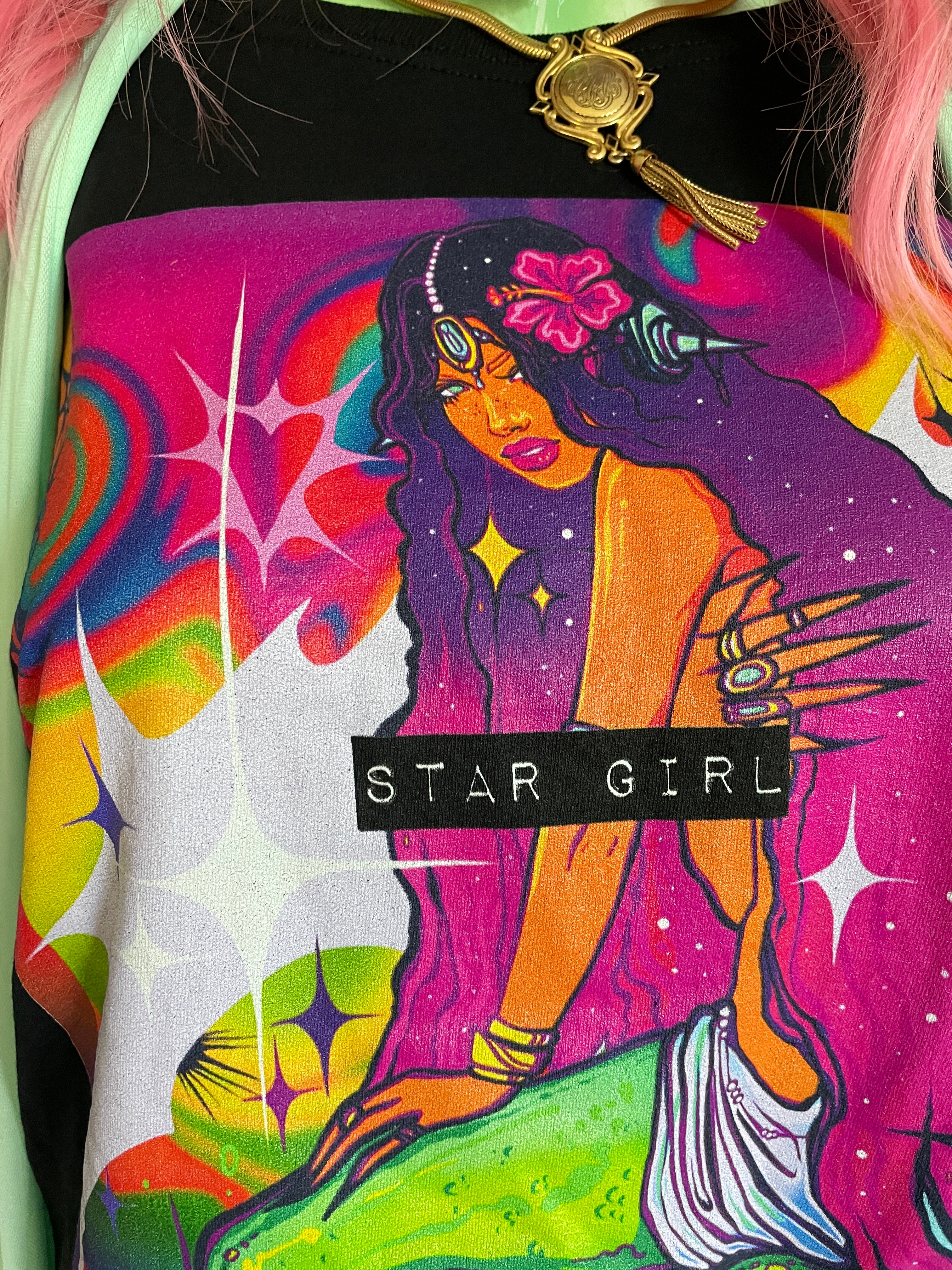 STAR GIRL Cropped Graphic Tee