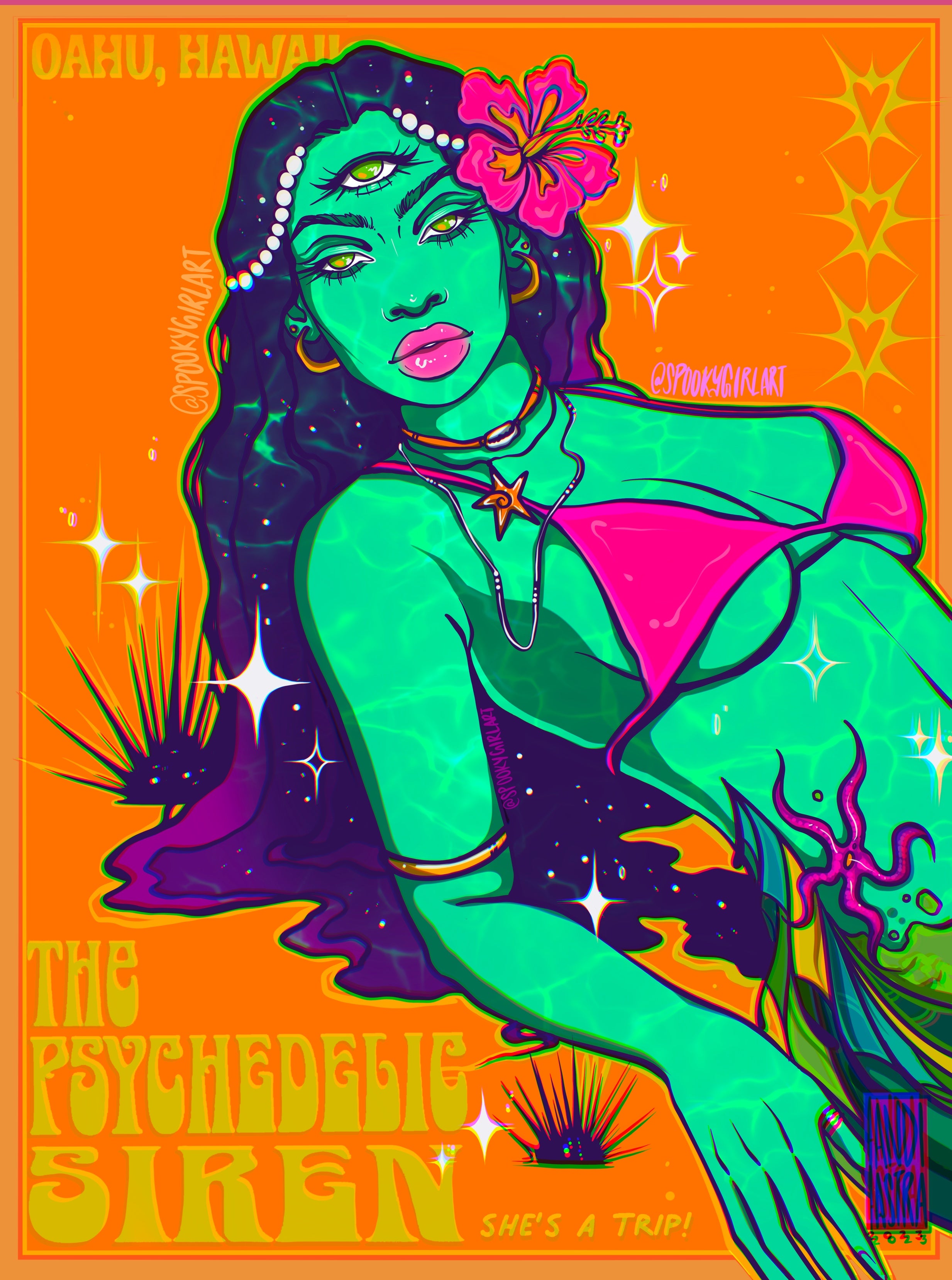 The Psychedelic Siren | Poster Print