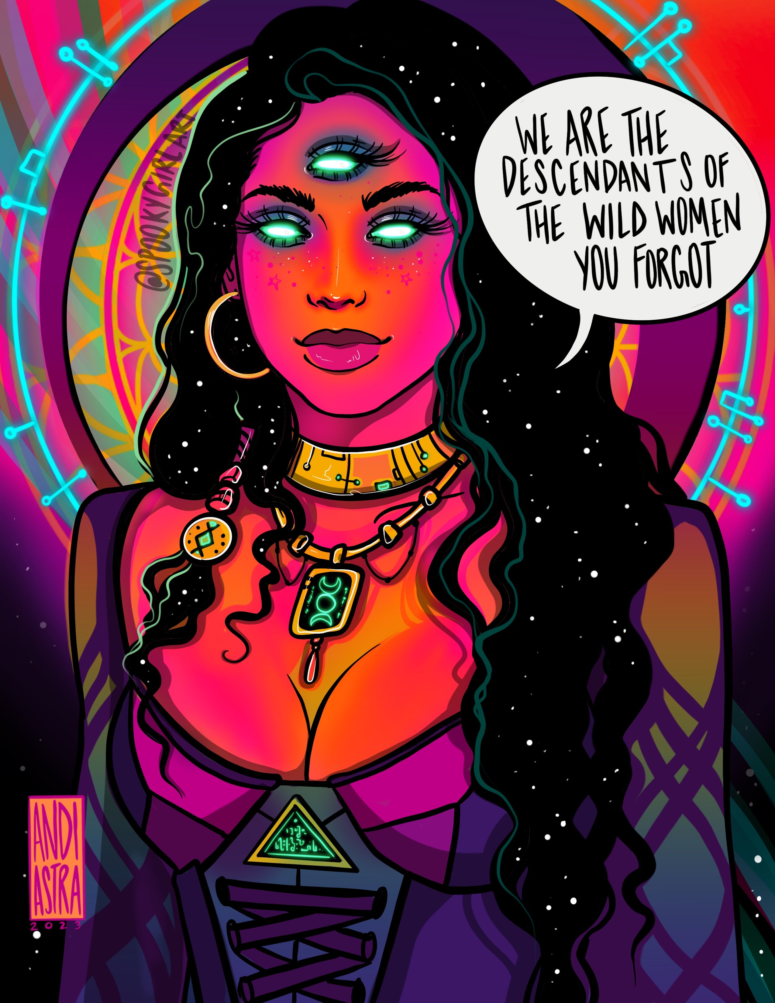 Wild Women Poster Print Spooky Girl Art Andi Astra wild-women-poster-print-spooky-girl-art-andi-astra