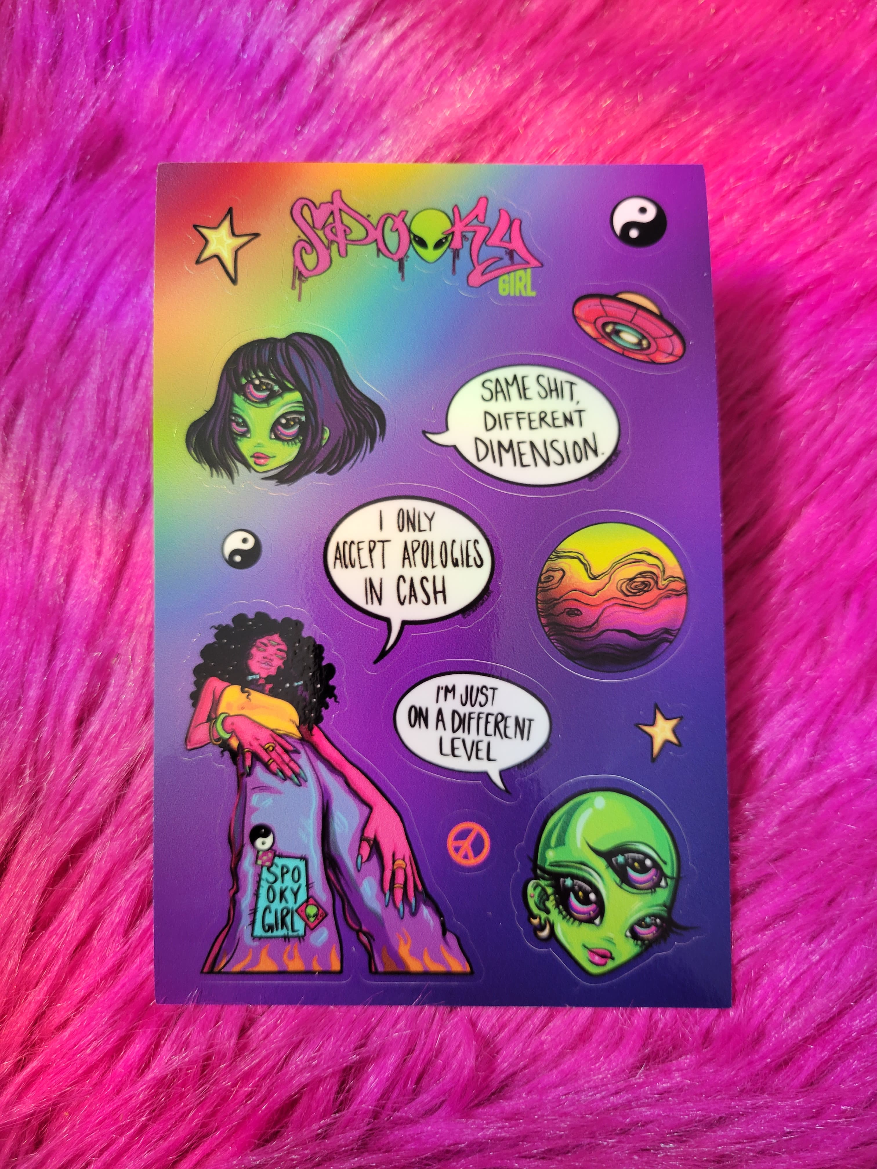 Spooky Girl ALIEN GXRL Glossy Sticker Sheet | 4x6"