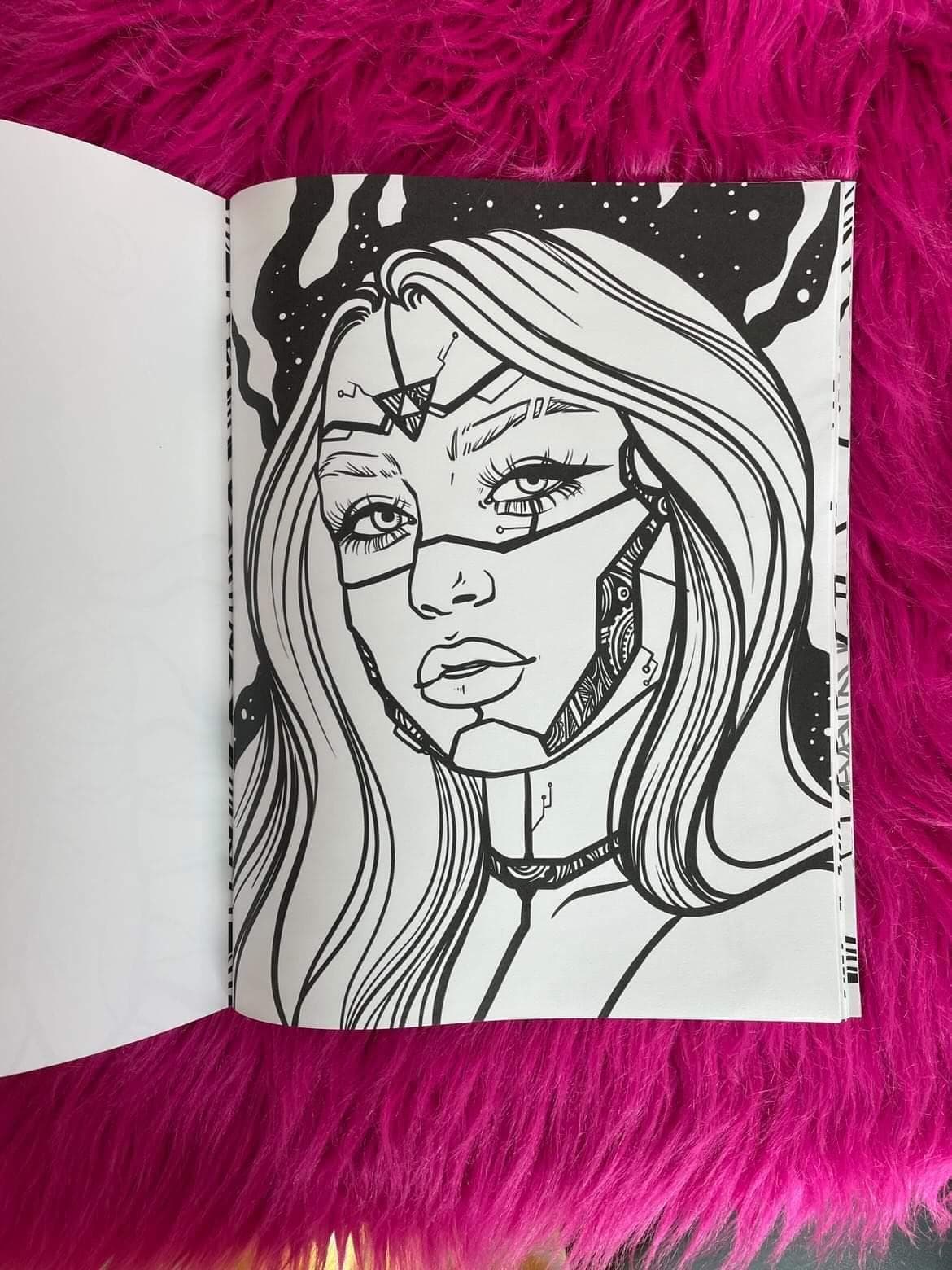 From the Stars- A coloring collection from Spooky Girl Art