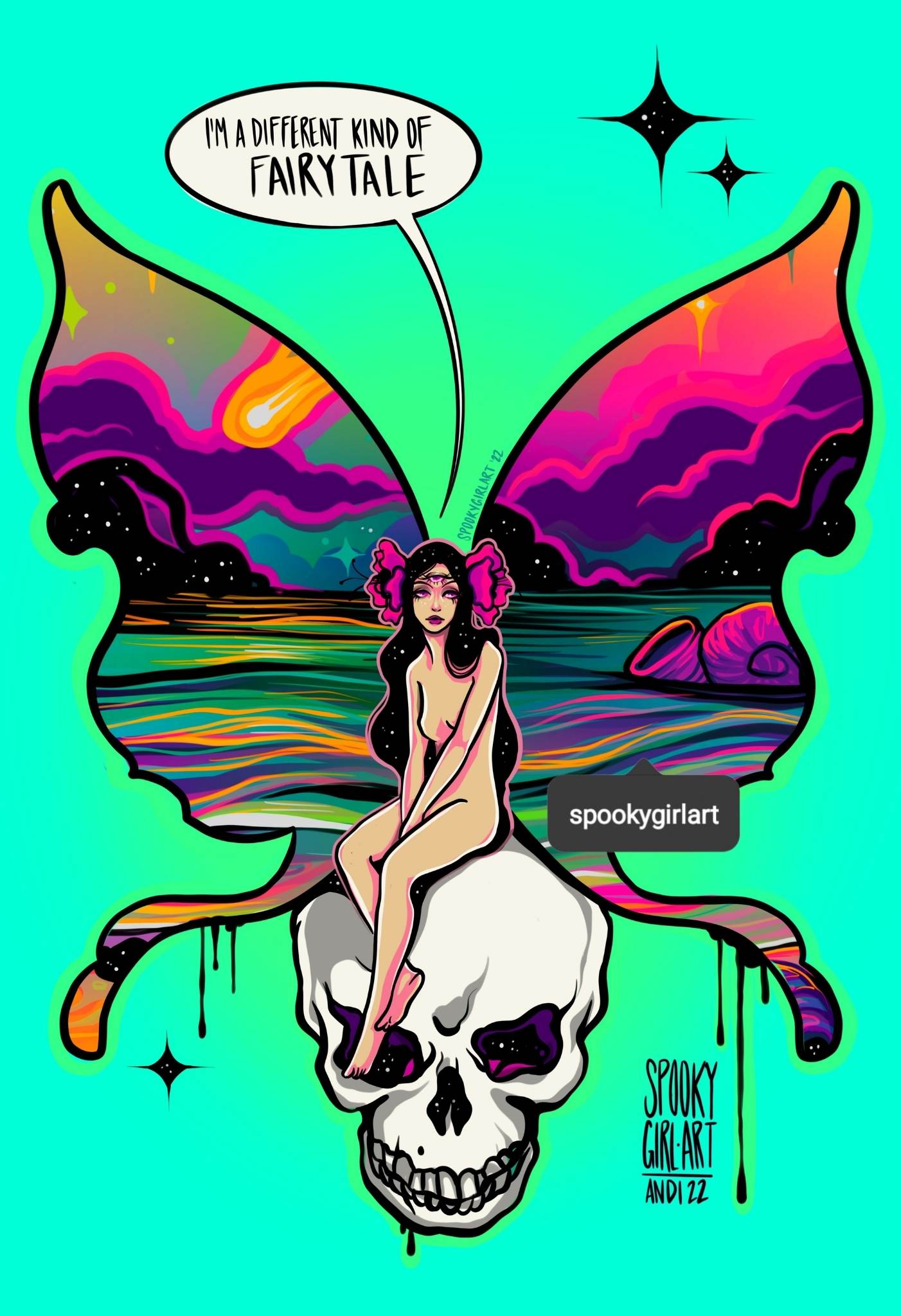 The Psychedelic Siren | Different Type Of Fairytale Poster Print