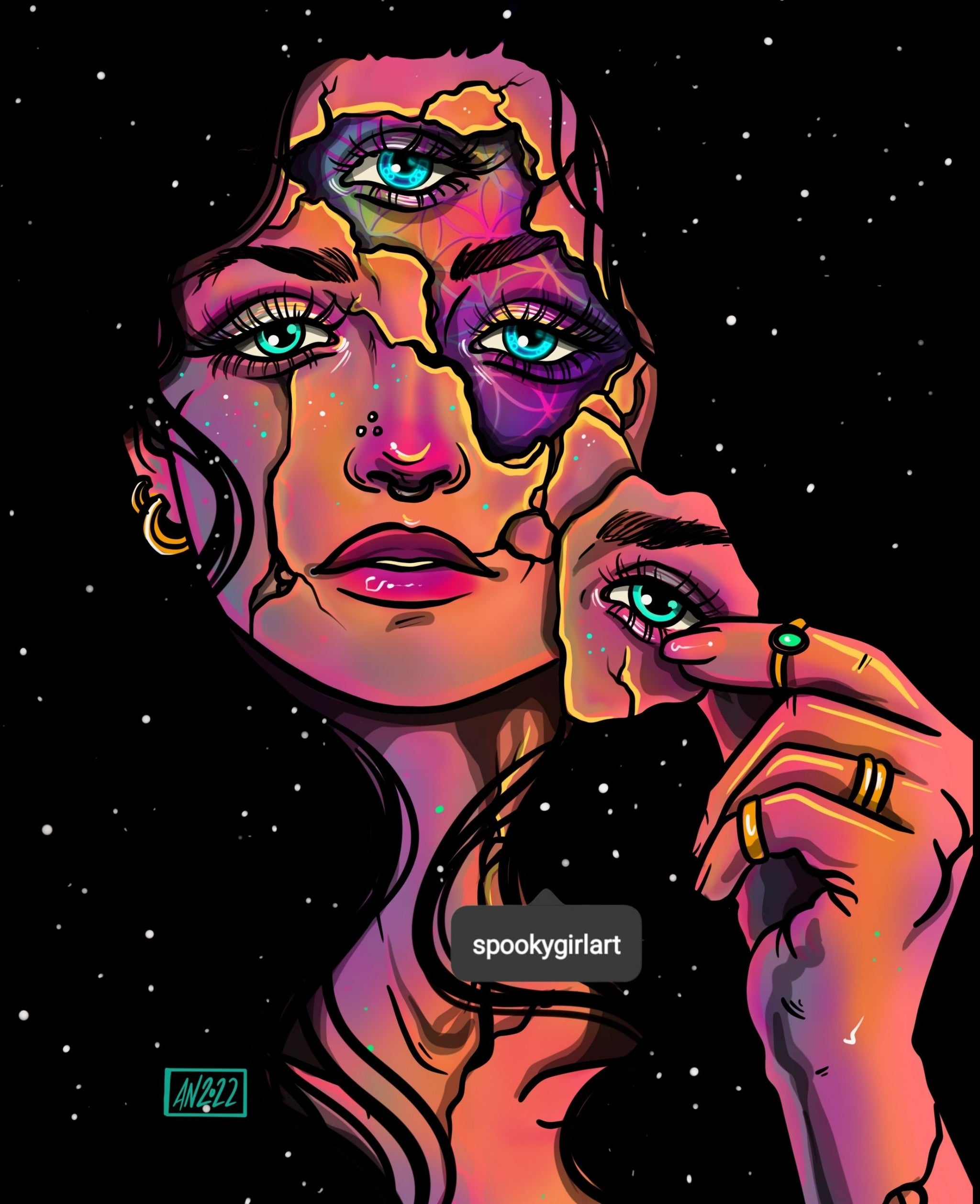 Do I Scare You Poster Prints - Spooky Girl Art