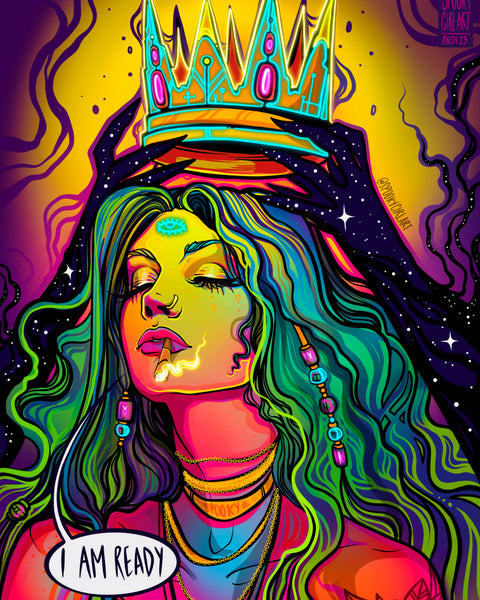 Ready Poster Print | Spooky Girl Art | Andi Astra